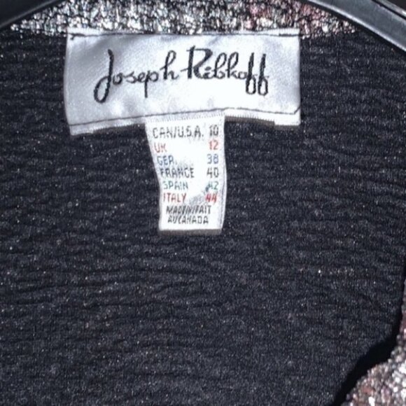 joseph Ribkoff Purple and Silver Snakeprint Tie Front Metalic Moto Jacket 10 - Picture 11 of 15